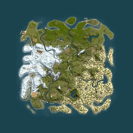Rust map seed 430481183, 5150x5150m top-down preview