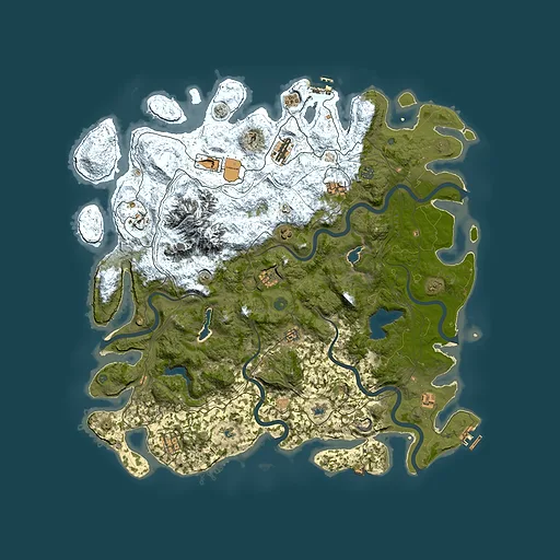 Rust map seed 698180463, 5150x5150m top-down preview