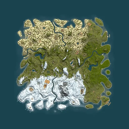 Rust map seed 465566105, 5500x5500m top-down preview