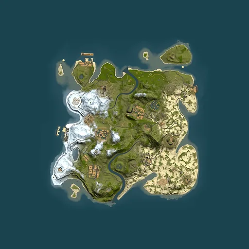 Rust map seed 338186993, 3000x3000m top-down preview