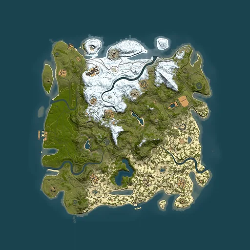 Rust map seed 6161696, 4600x4600m top-down preview