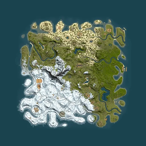 Rust map seed 2074615905, 5400x5400m top-down preview