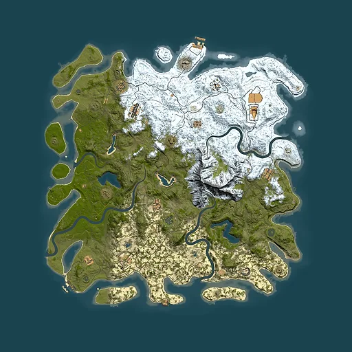 Rust map seed 1501574706, 5450x5450m top-down preview