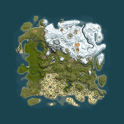 Rust map seed 1830145709, 5000x5000m top-down preview