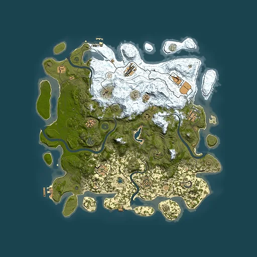 Rust map seed 160048132, 4450x4450m top-down preview