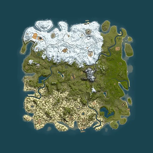Rust map seed 1661014934, 5600x5600m top-down preview