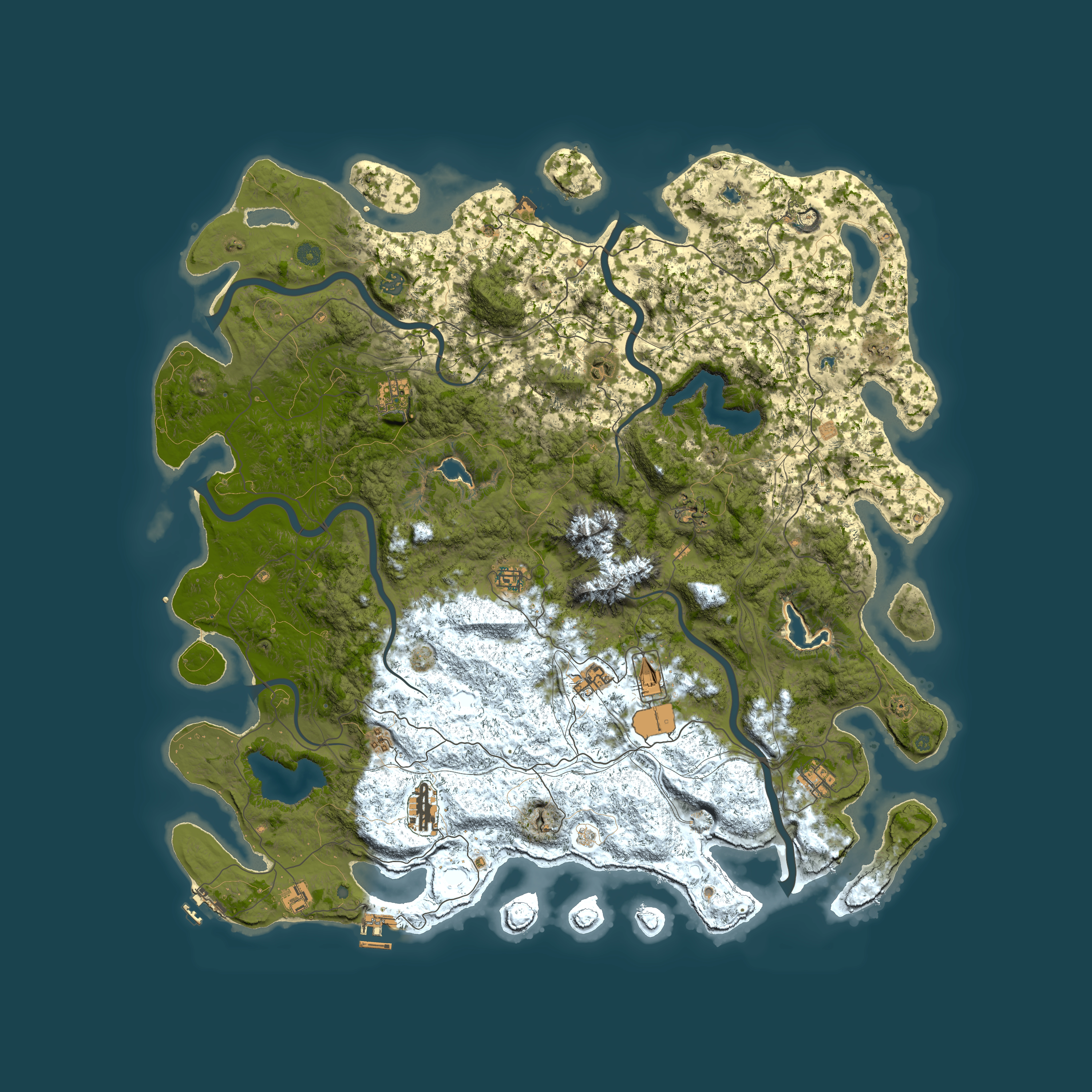 Full top-down render of Rust map seed 1240763000, 5500x5500m