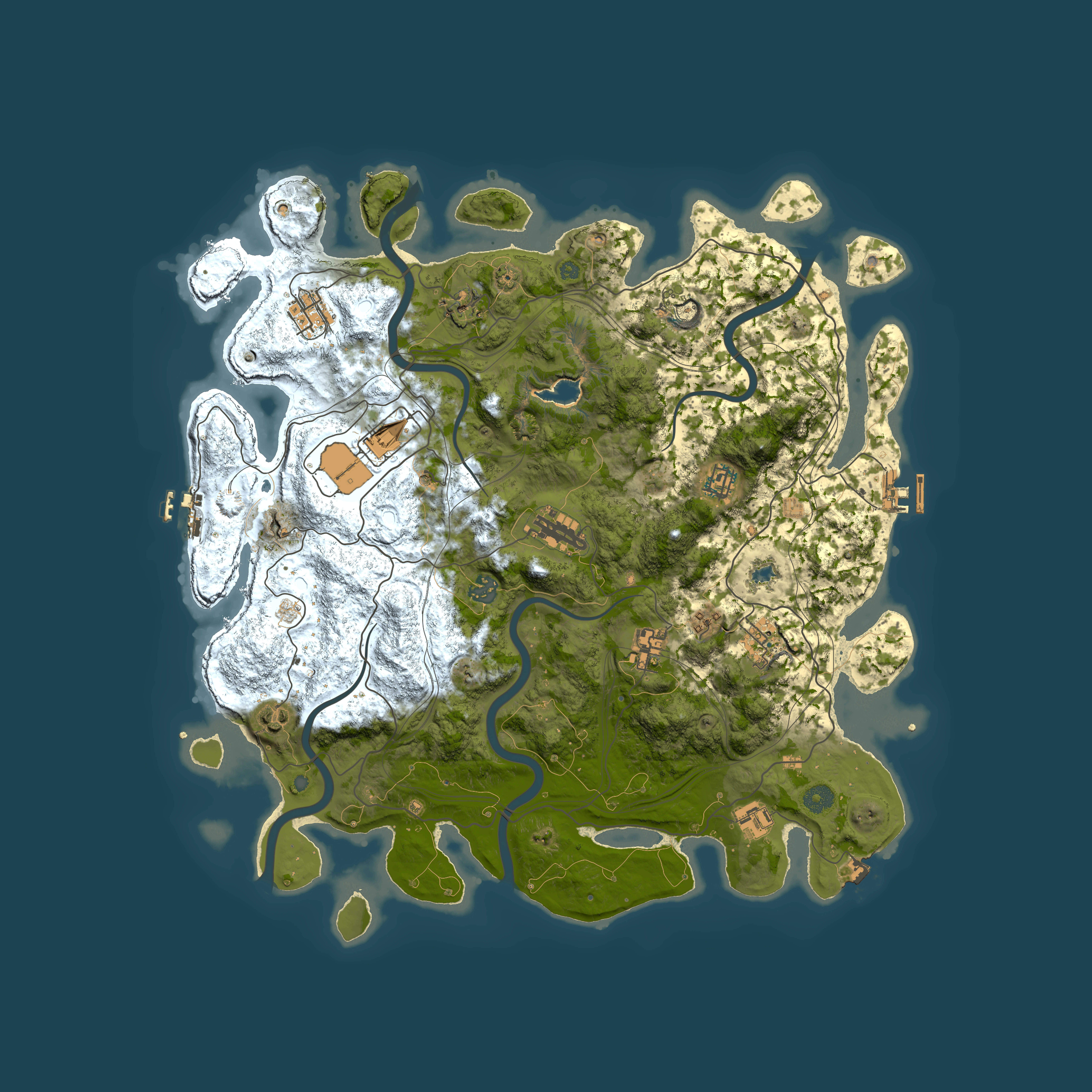 Full top-down render of Rust map seed 357338382, 4400x4400m