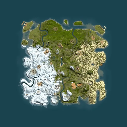 Rust map seed 1071516730, 4400x4400m top-down preview