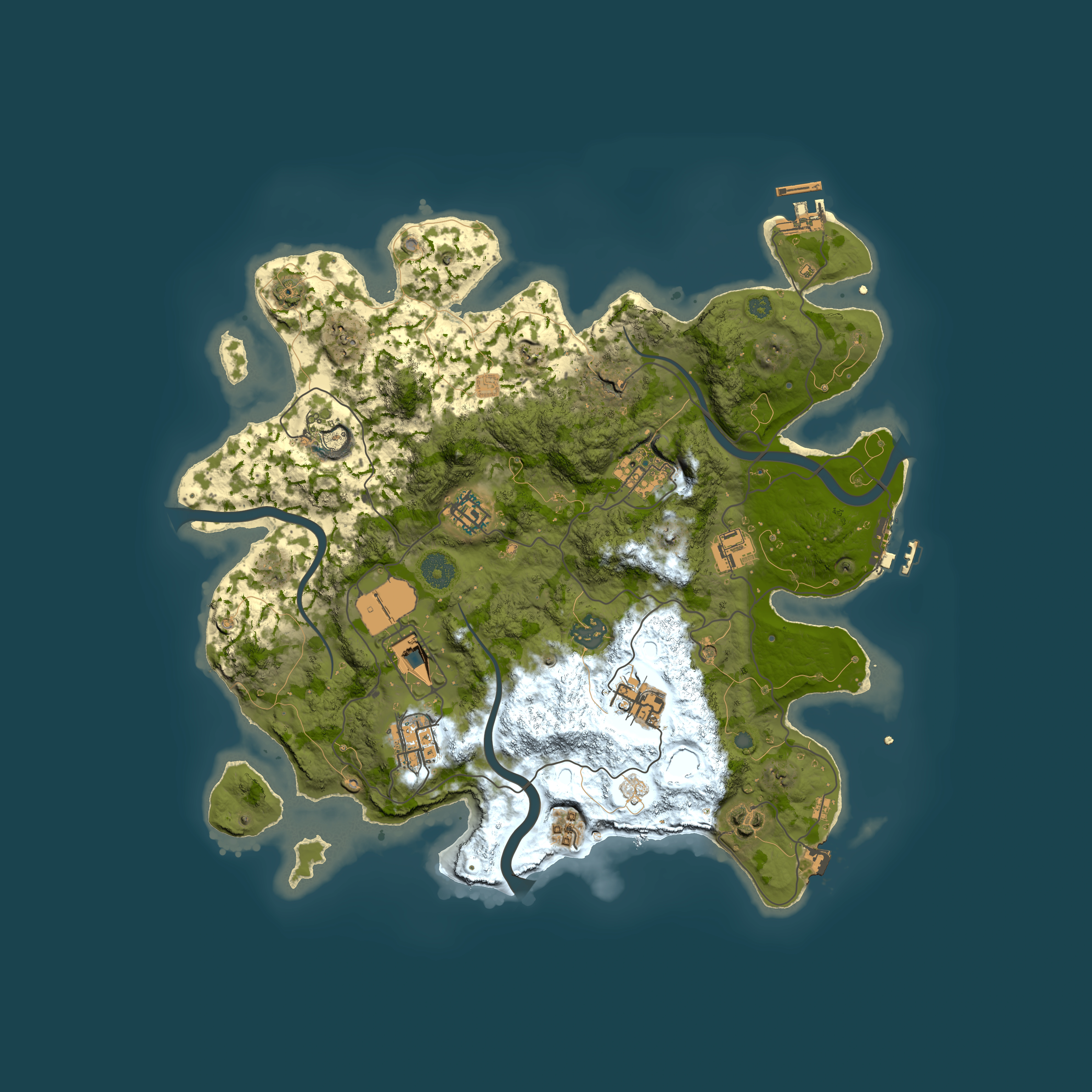 Full top-down render of Rust map seed 398166764, 3700x3700m
