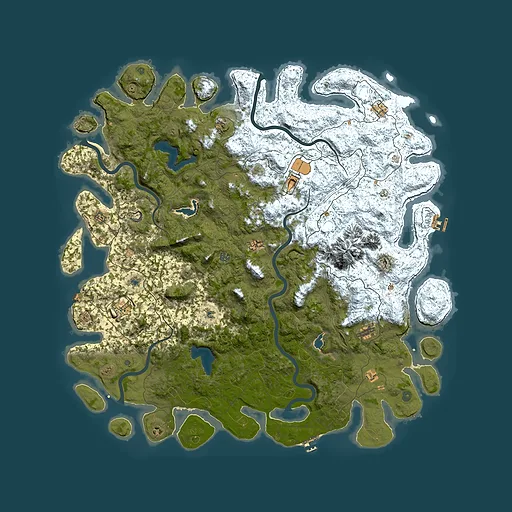 Rust map seed 669695745, 6000x6000m top-down preview