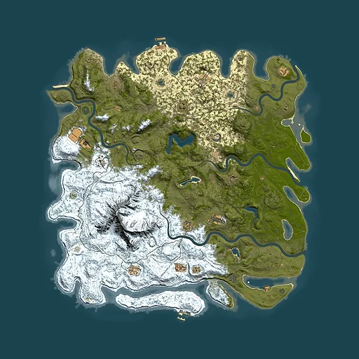 Rust map seed 856642513, 5700x5700m top-down preview