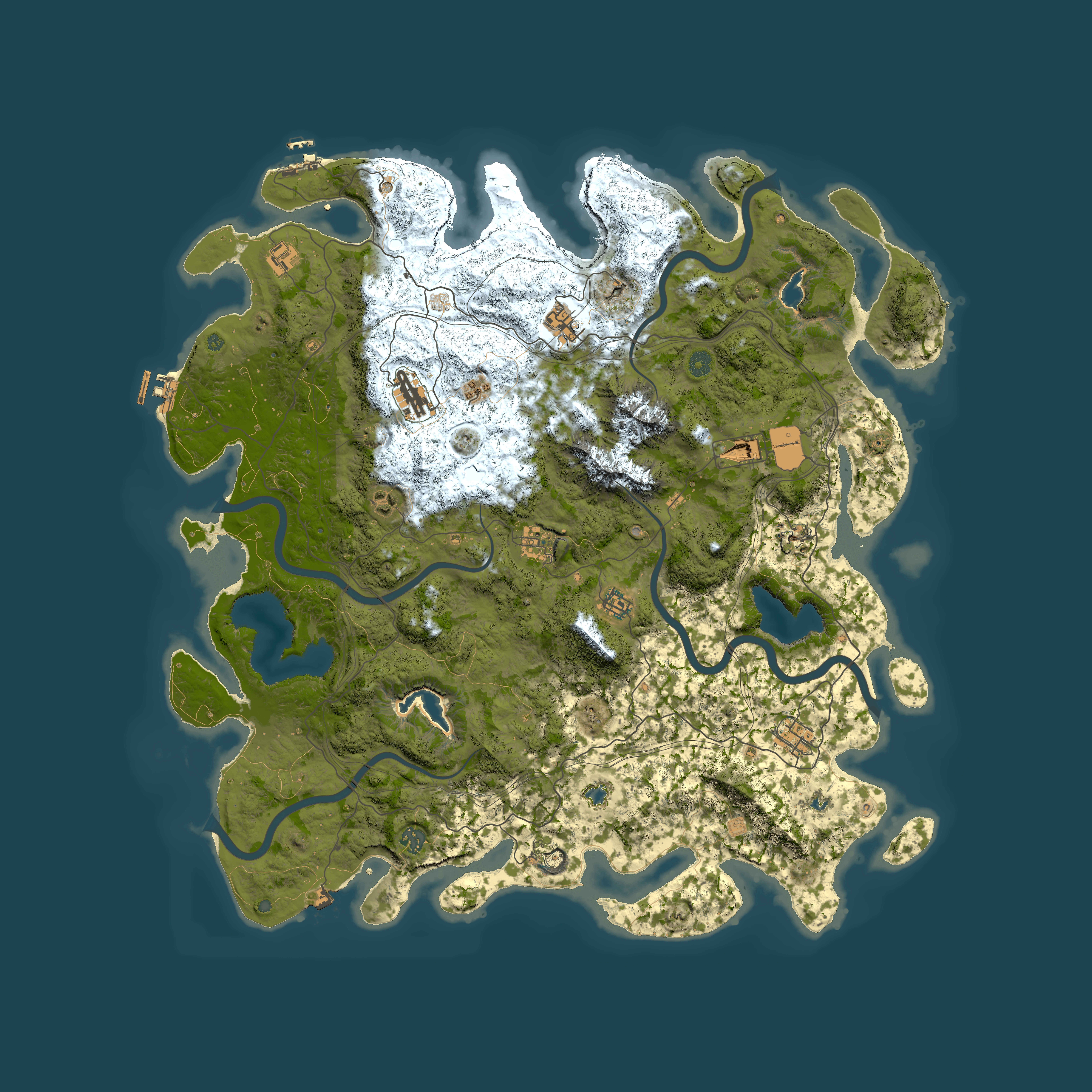Full top-down render of Rust map seed 2128346346, 5150x5150m