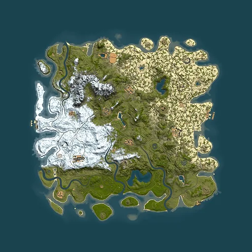 Rust map seed 1447735907, 5300x5300m top-down preview