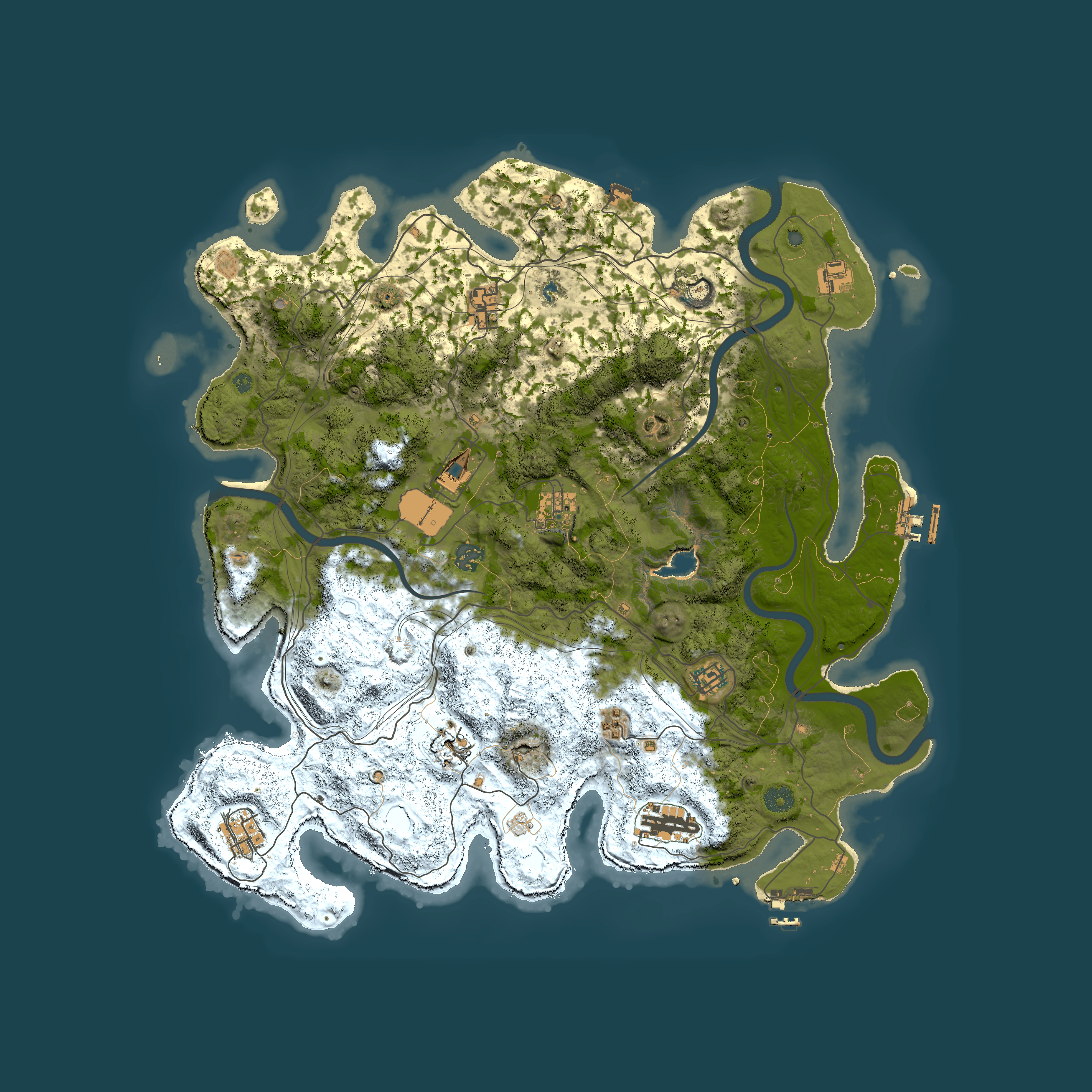 Full top-down render of Rust map seed 1120067743, 4400x4400m
