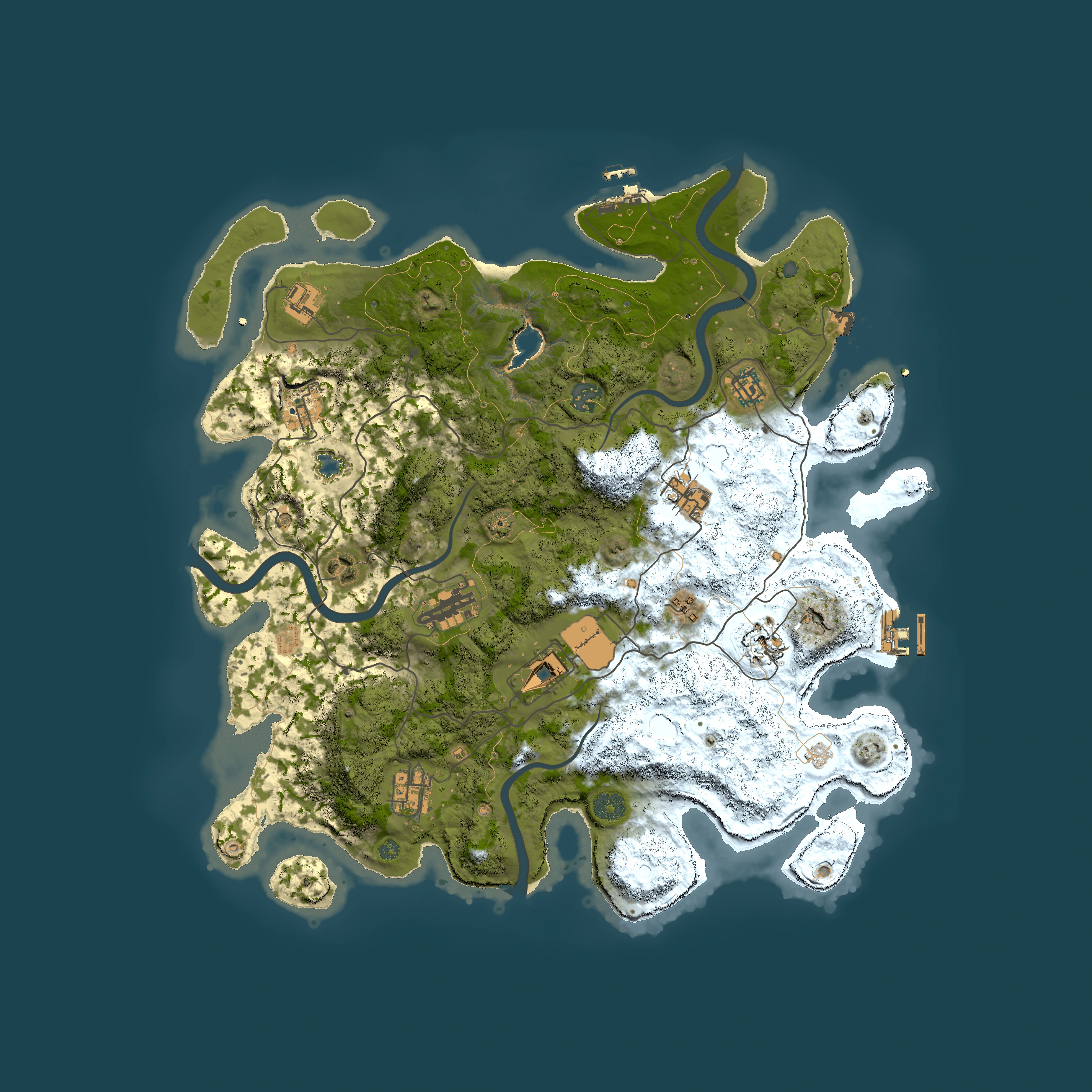 Full top-down render of Rust map seed 896402358, 4150x4150m