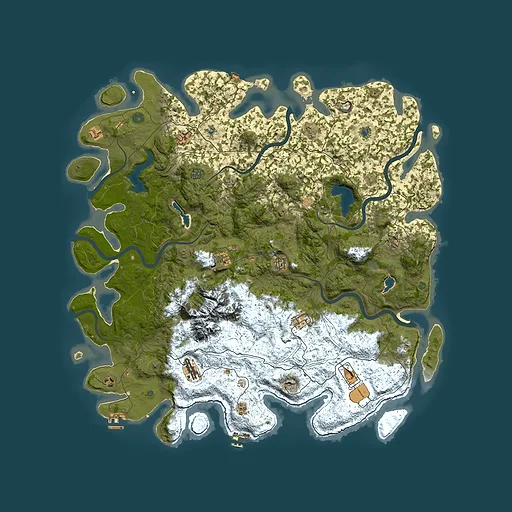 Rust map seed 97125158, 5400x5400m top-down preview