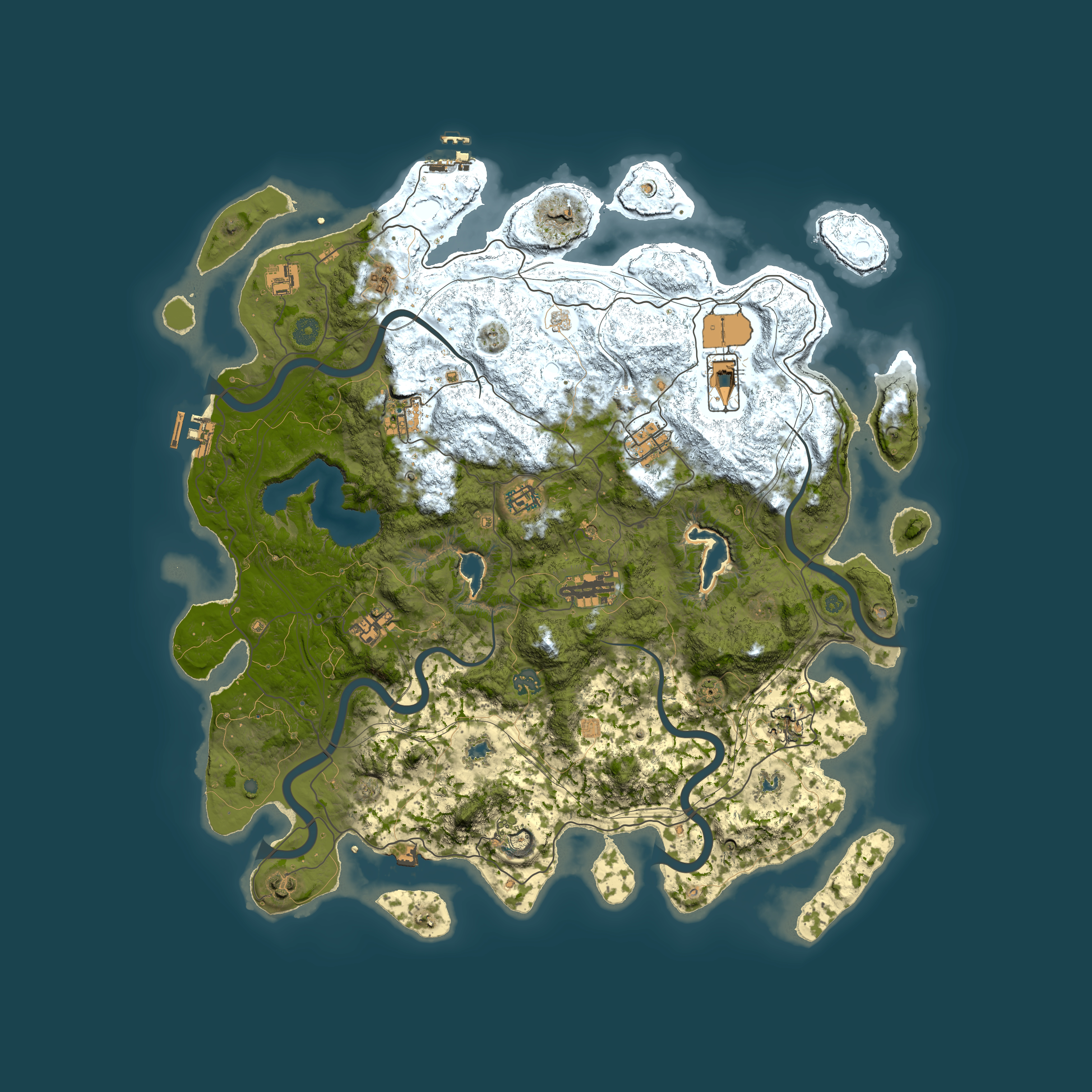 Full top-down render of Rust map seed 1716676014, 4650x4650m