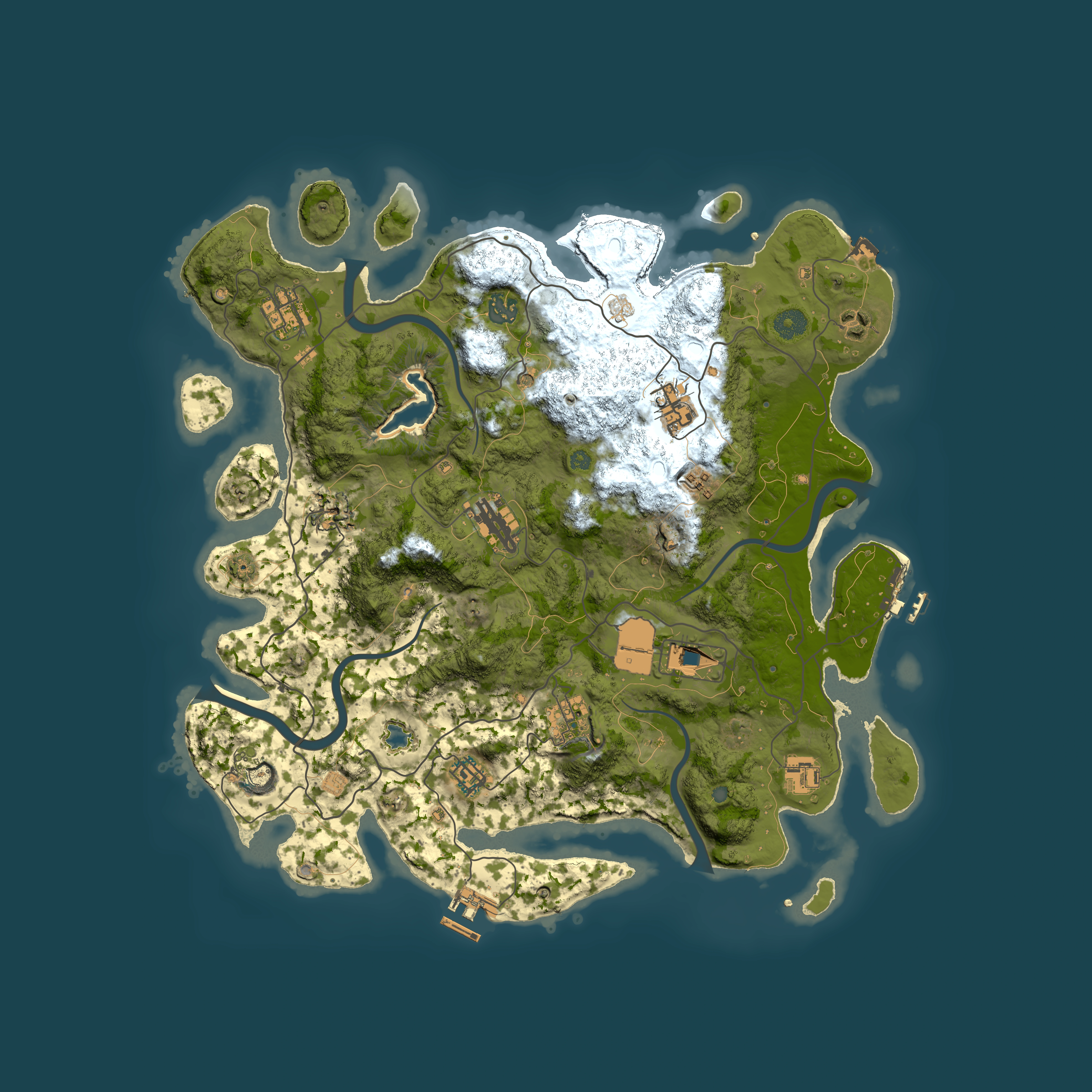 Full top-down render of Rust map seed 298897743, 4050x4050m