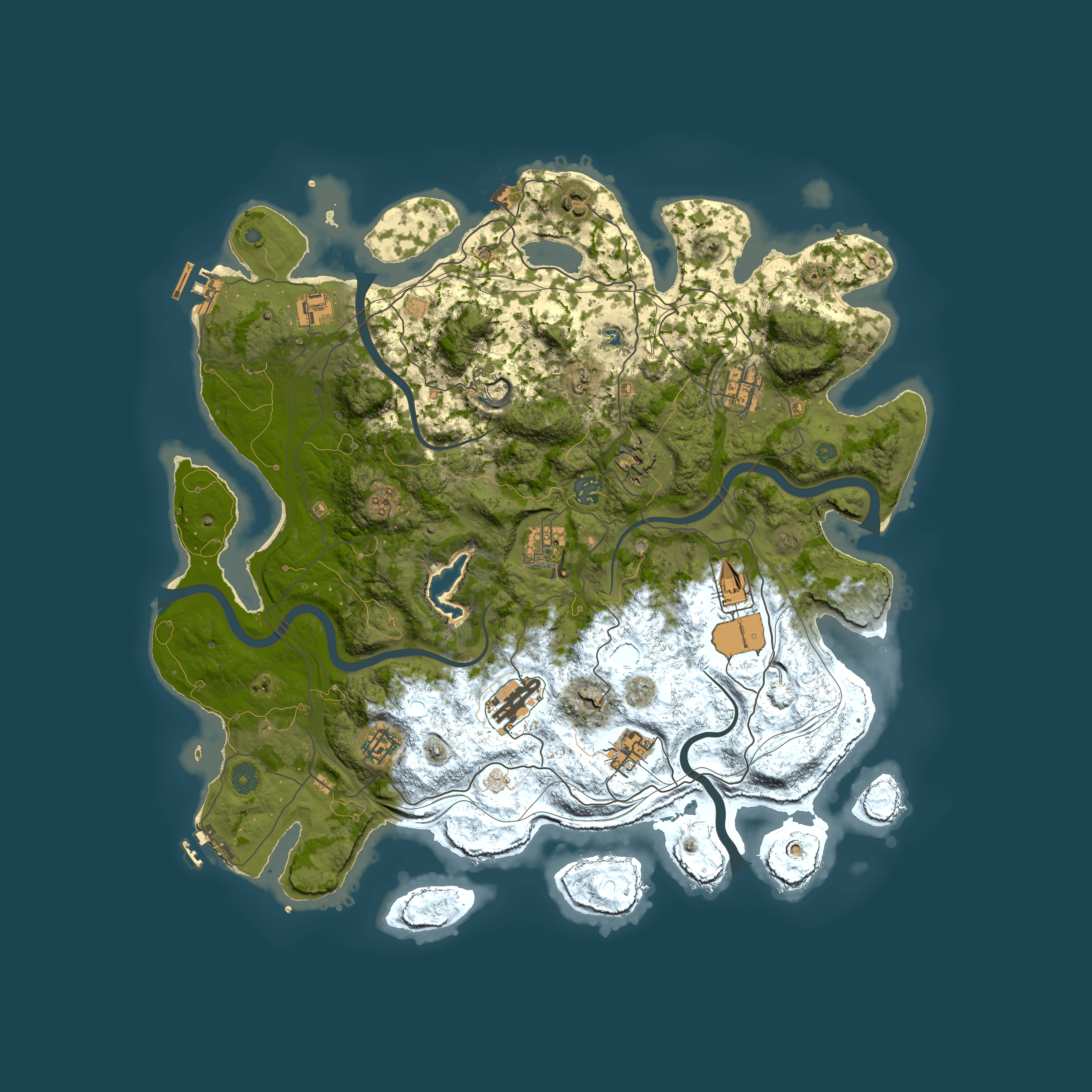 Full top-down render of Rust map seed 1488029867, 4350x4350m