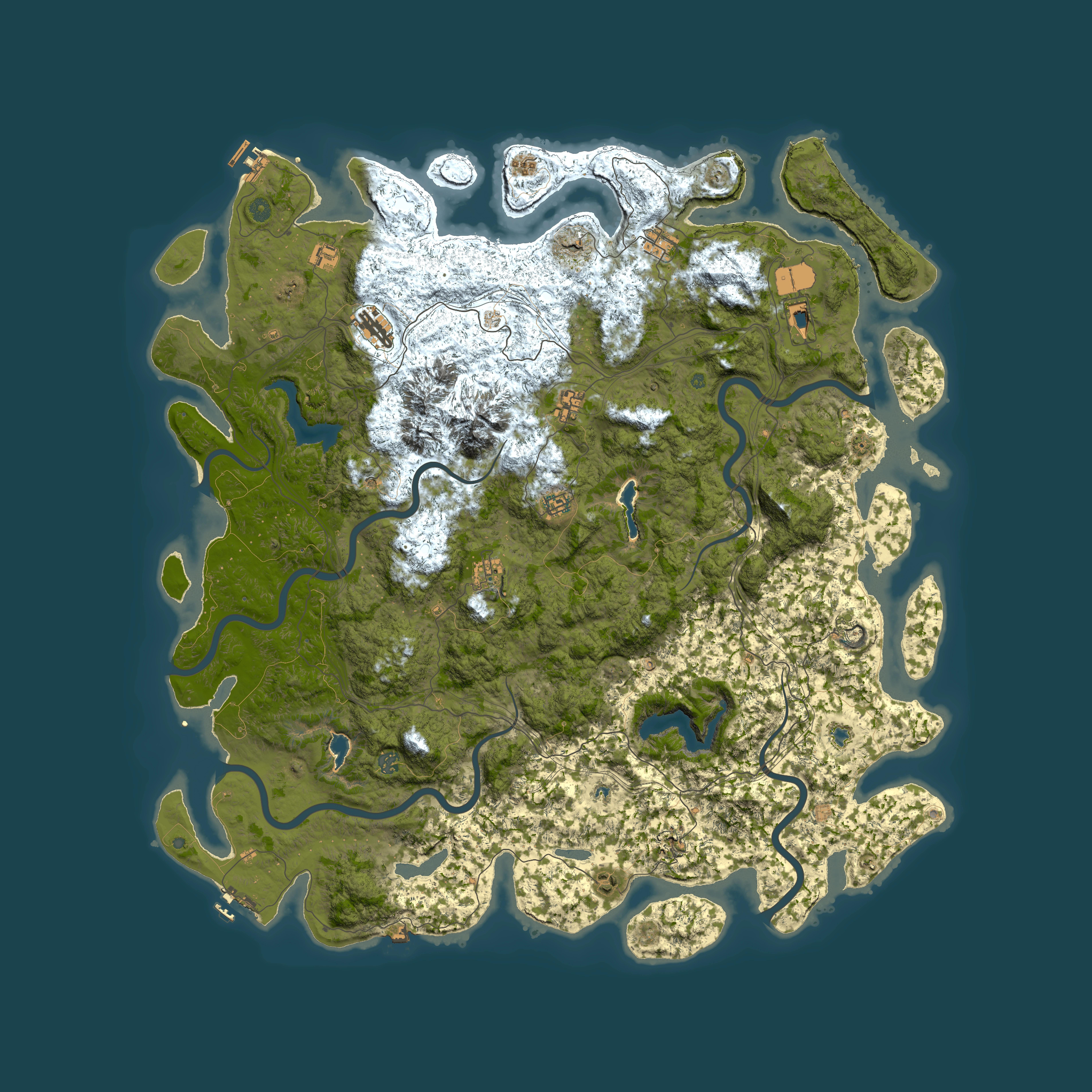 Full top-down render of Rust map seed 1425971035, 5800x5800m