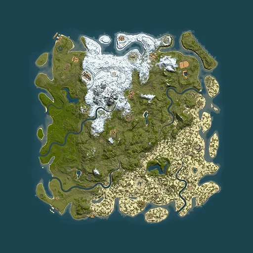 Rust map seed 1425971035, 5800x5800m top-down preview