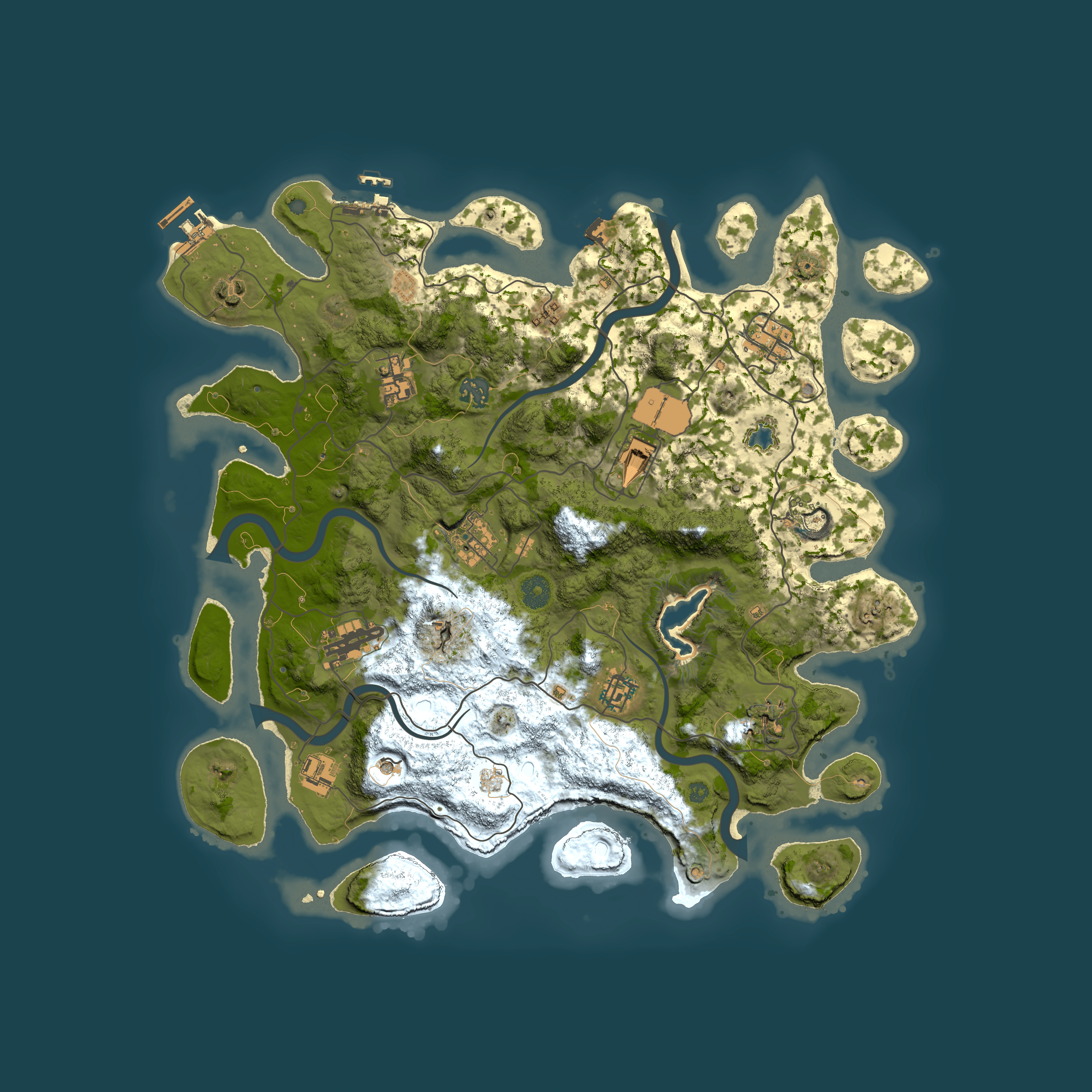Full top-down render of Rust map seed 1975581404, 4050x4050m
