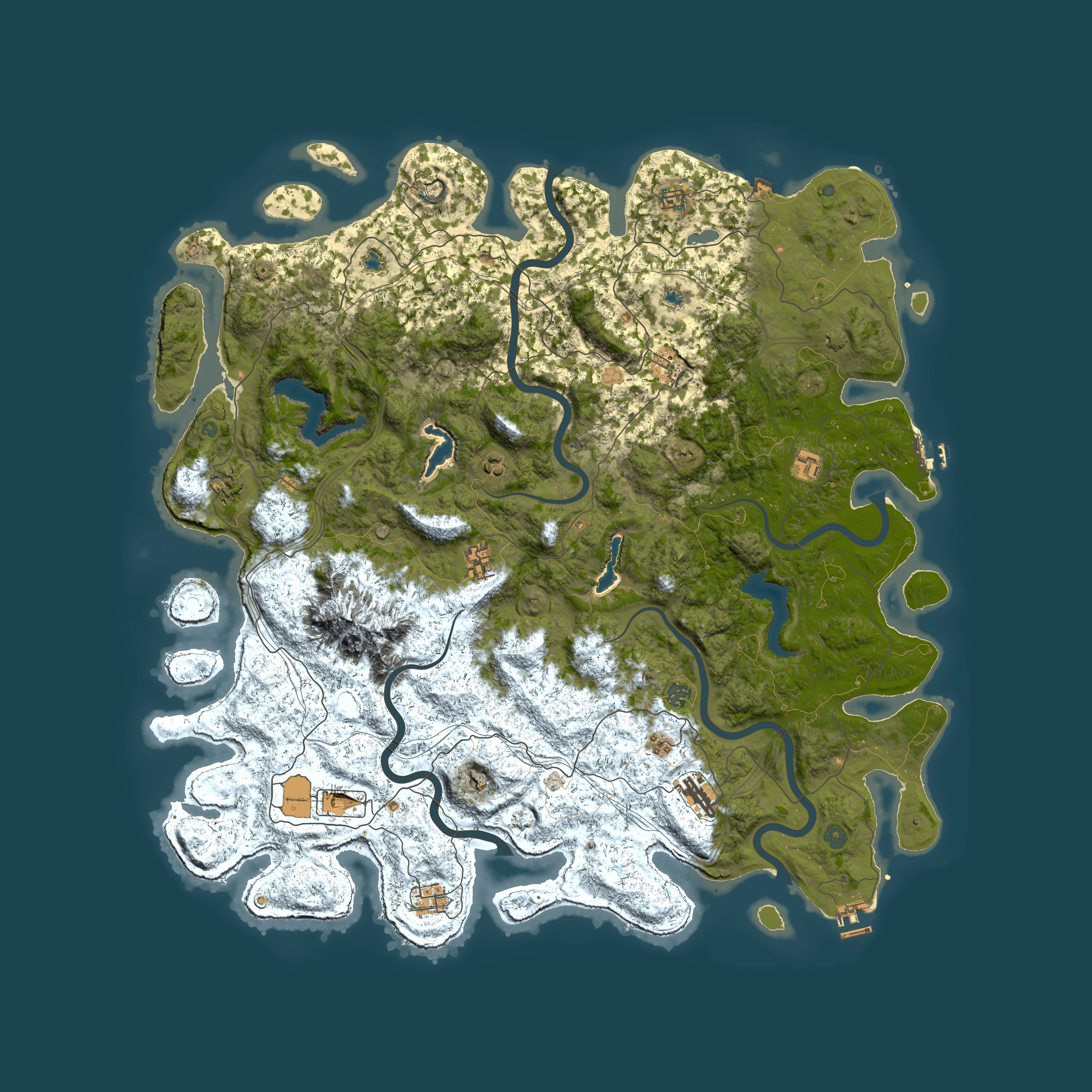 Full top-down render of Rust map seed 662794590, 5550x5550m