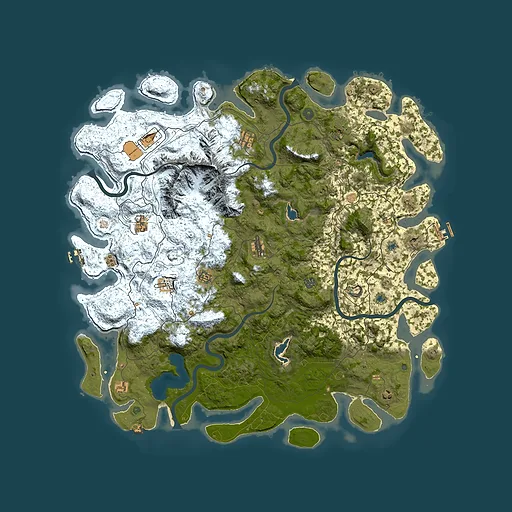 Rust map seed 309418427, 5500x5500m top-down preview