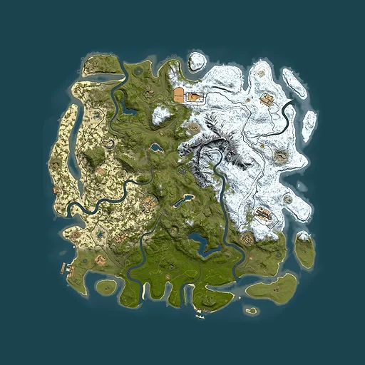 Rust map seed 1417507065, 5100x5100m top-down preview