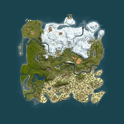 Rust map seed 262272980, 4500x4500m top-down preview