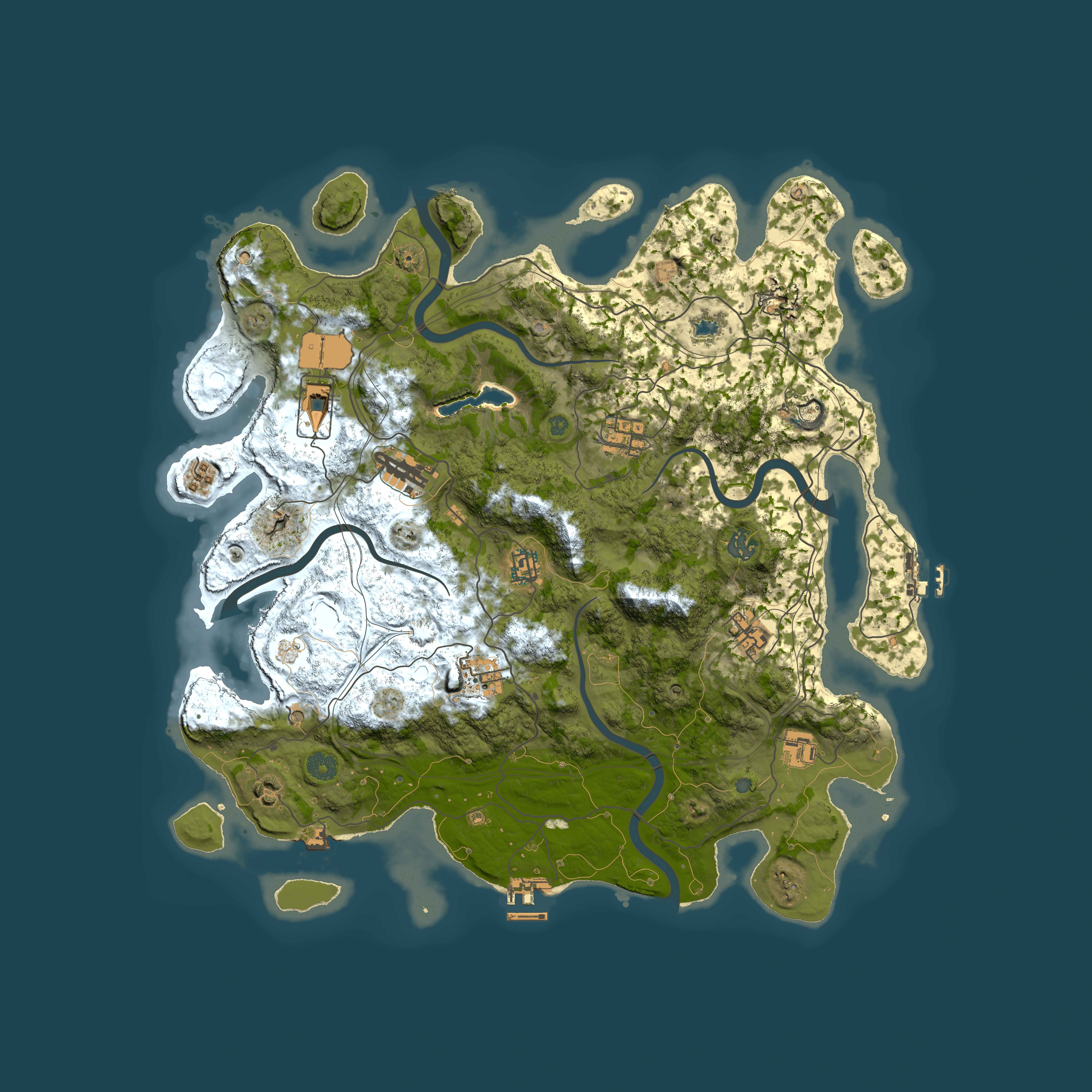 Full top-down render of Rust map seed 2140422116, 4300x4300m
