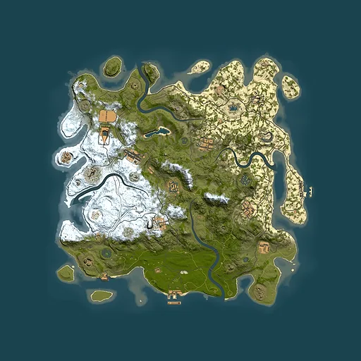 Rust map seed 2140422116, 4300x4300m top-down preview