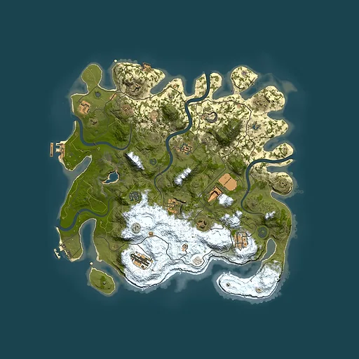 Rust map seed 2122499106, 4000x4000m top-down preview