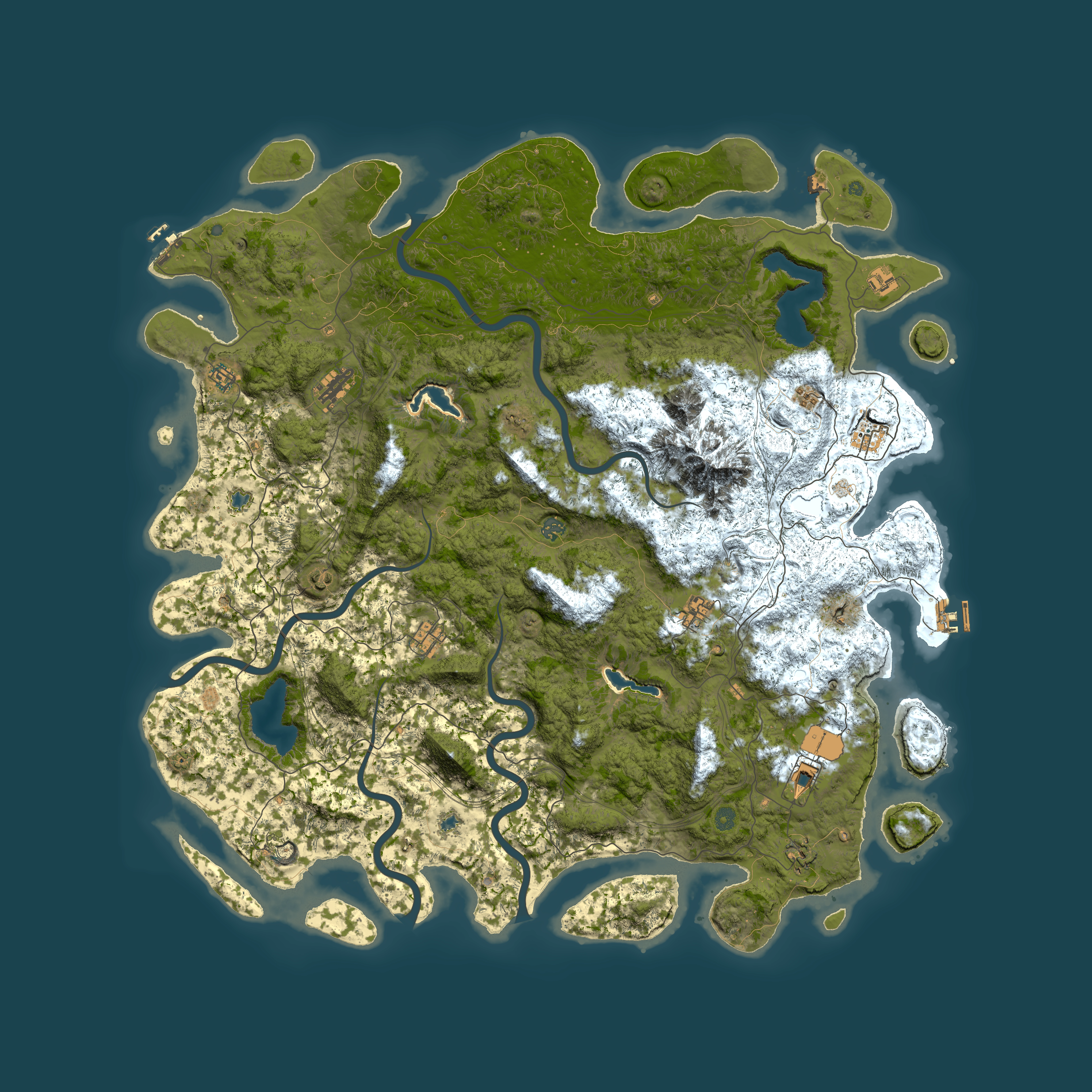 Full top-down render of Rust map seed 1676561255, 5750x5750m