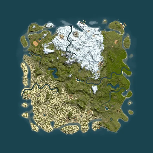 Rust map seed 882266133, 5850x5850m top-down preview