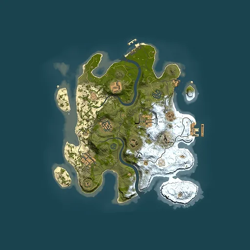 Rust map seed 1691088335, 3000x3000m top-down preview