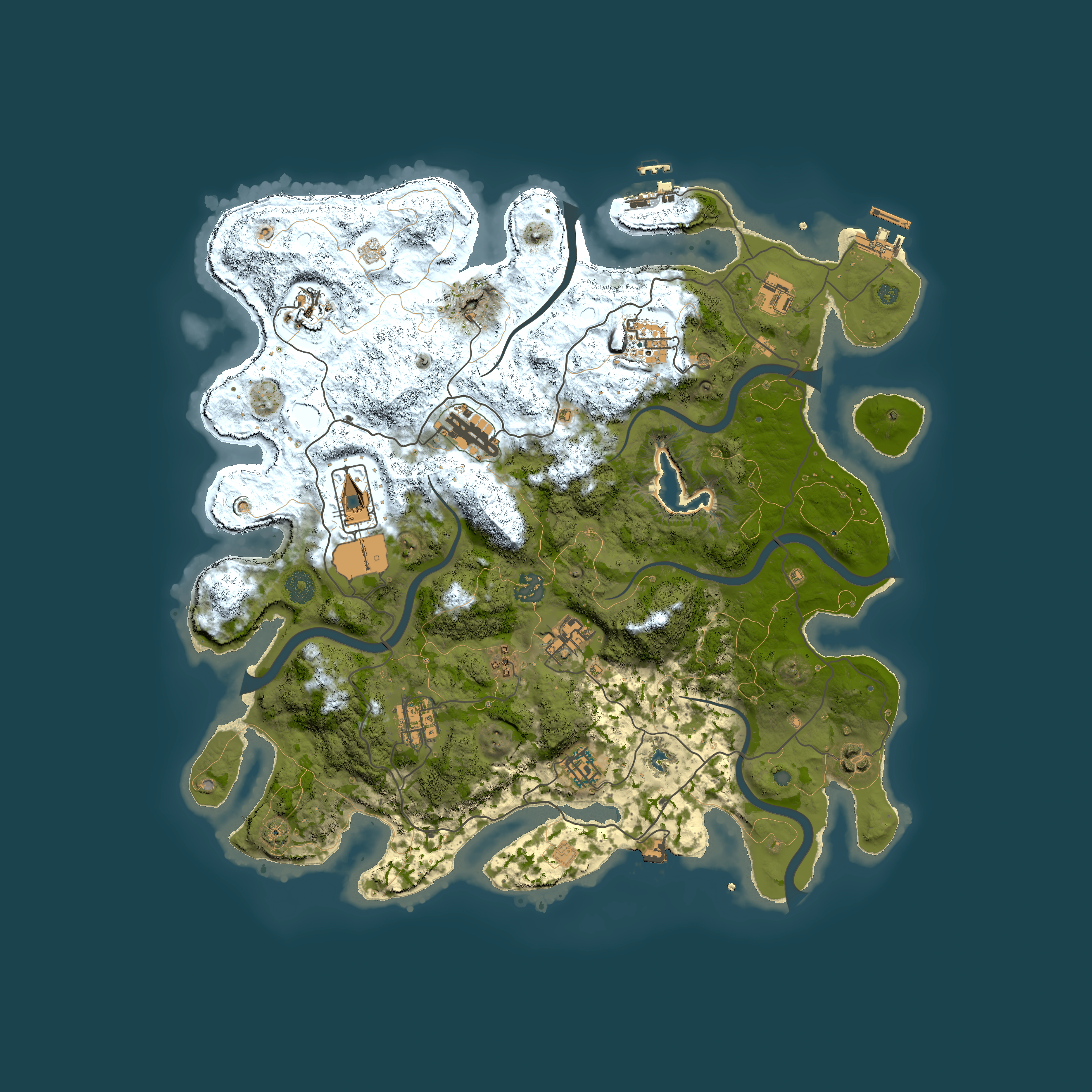 Full top-down render of Rust map seed 1938104363, 4050x4050m