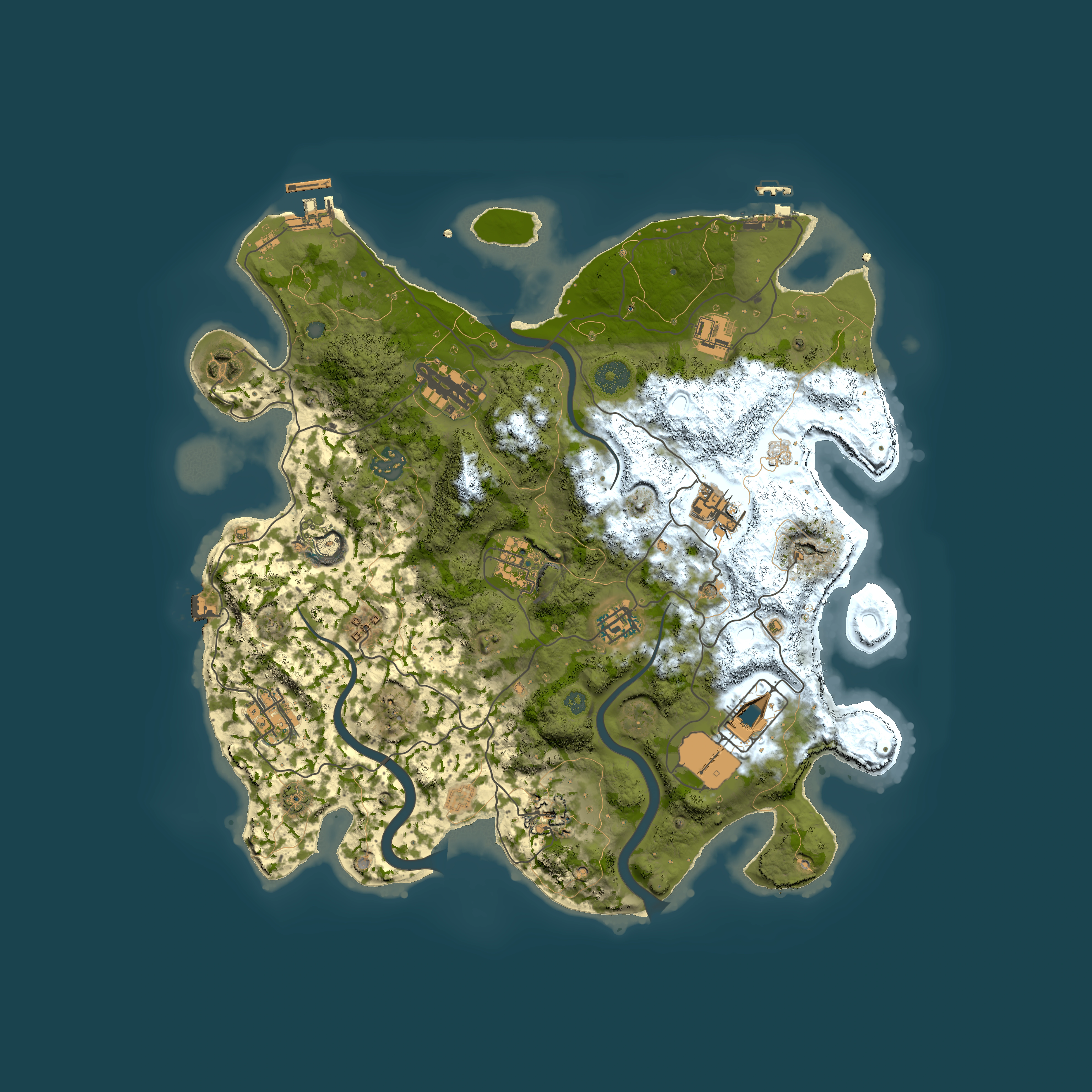 Full top-down render of Rust map seed 998477123, 3750x3750m