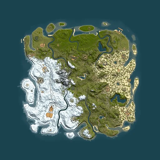 Rust map seed 1327296900, 5150x5150m top-down preview