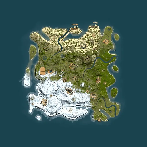 Rust map seed 425395082, 3800x3800m top-down preview