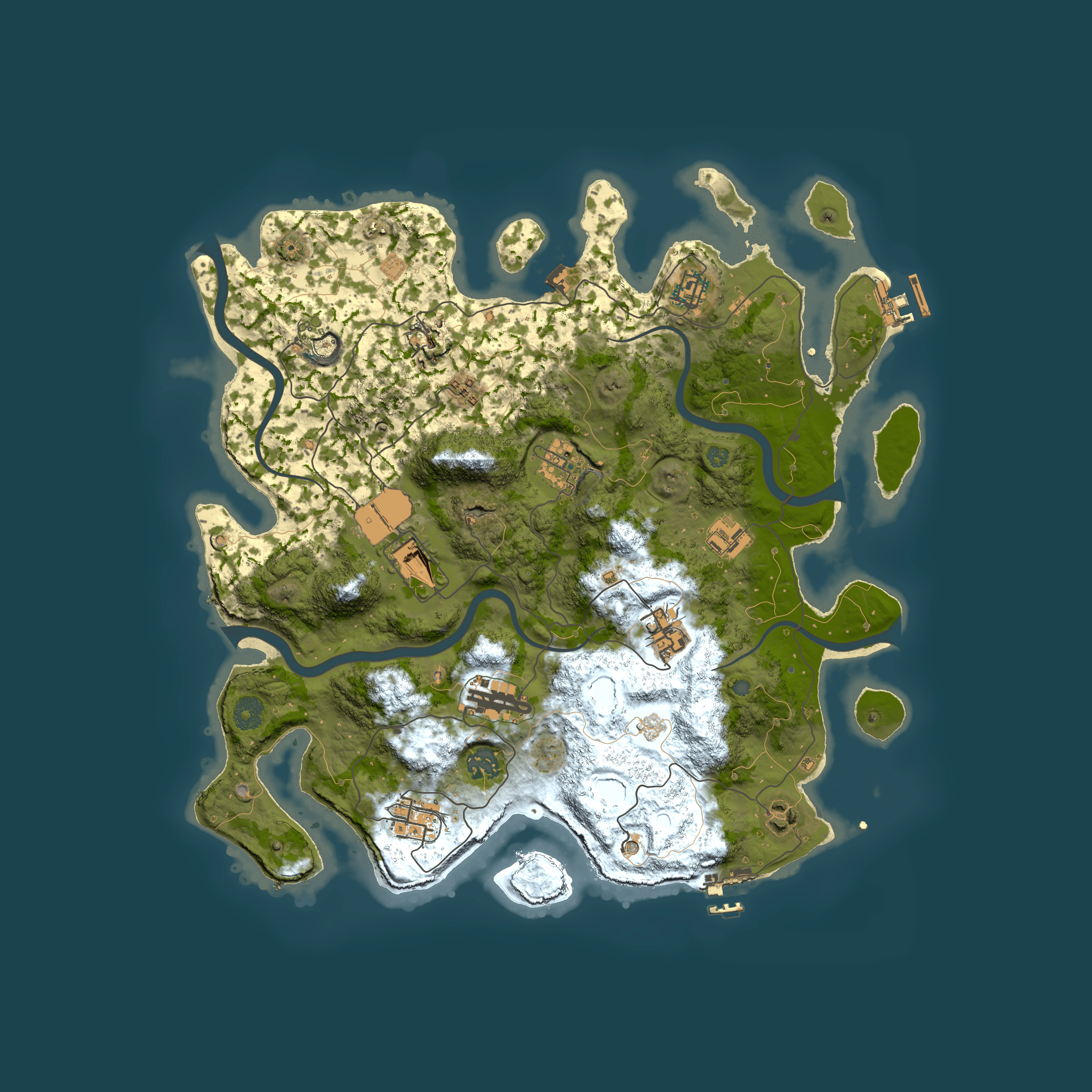 Full top-down render of Rust map seed 1637289024, 3900x3900m