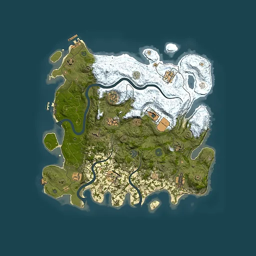 Rust map seed 169065425, 3900x3900m top-down preview
