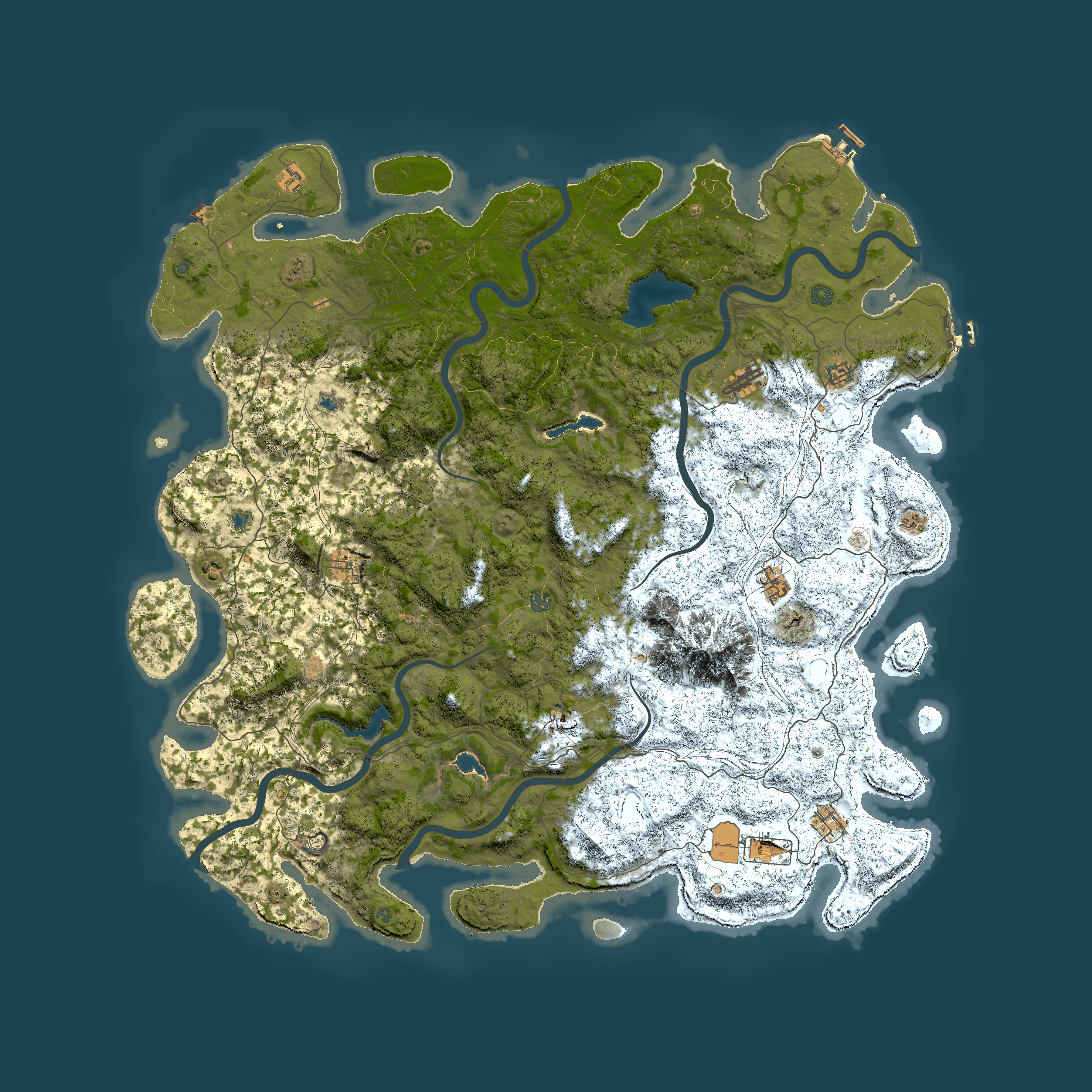 Full top-down render of Rust map seed 441021920, 5850x5850m