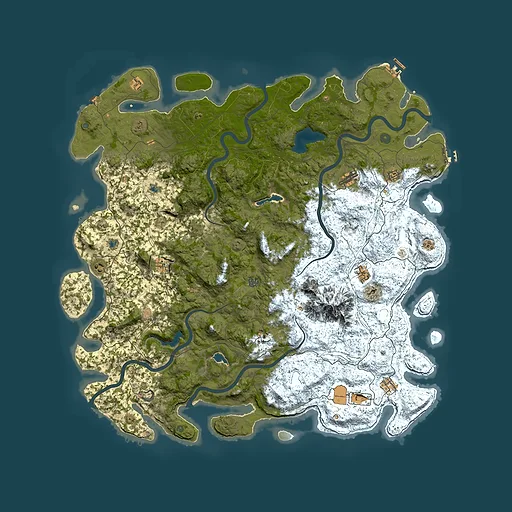 Rust map seed 441021920, 5850x5850m top-down preview