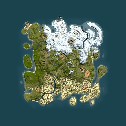 Rust map seed 32848545, 3900x3900m top-down preview