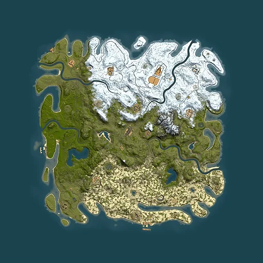 Rust map seed 1230445941, 5450x5450m top-down preview