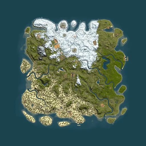 Rust map seed 1389992060, 5700x5700m top-down preview