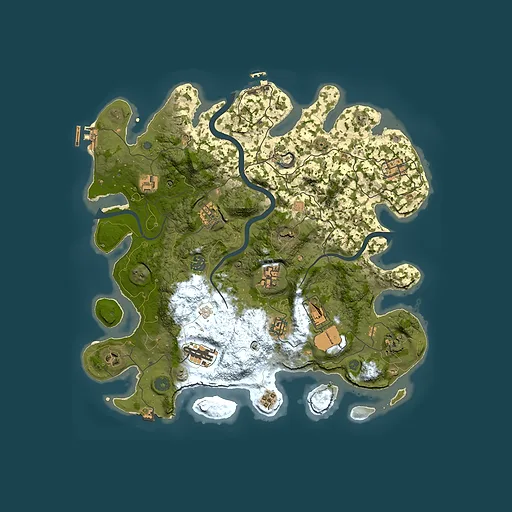 Rust map seed 940248955, 3850x3850m top-down preview