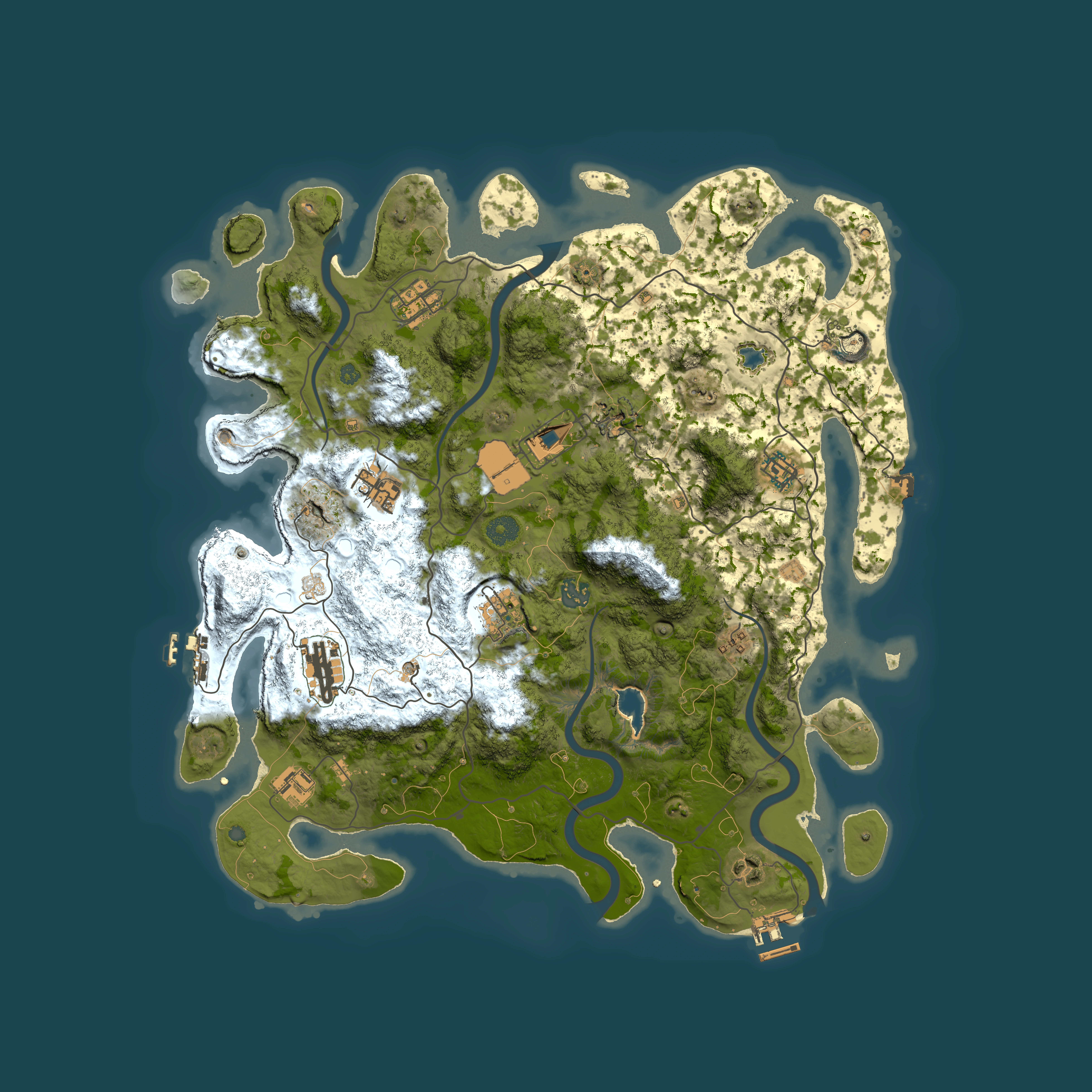 Full top-down render of Rust map seed 1729775843, 4150x4150m
